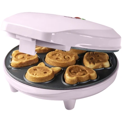 Abbildung von bestron Waffeleisen &quot;für Mini Waffel Kekse&quot;, 700 W, mit Backampel &amp; Antihaftbeschichtung, Farbe: Rosa