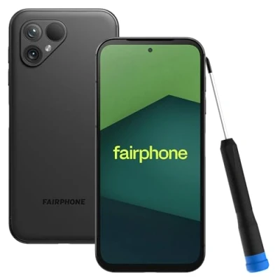 Abbildung von Fairphone 5 5G Nachhaltiges Smartphone (6,46&quot; Display, 50 MP Dual Kamera, 6GB/128GB, 4200 mAh, Android 14) inkl. iFixit Schraubenzieher, Mattes Schwarz
