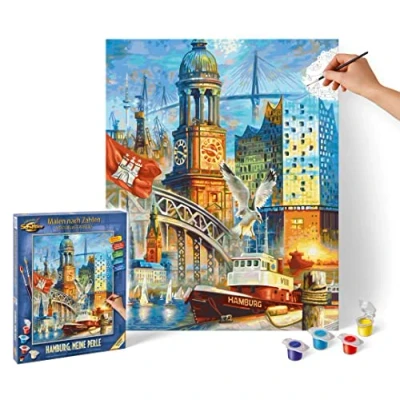 Abbildung von Schipper Malen nach Zahlen Master Class 40x50cm Hamburg, meine Perle 609130891