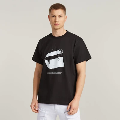 Abbildung von G Star RAW Herren Water Burger Loose T Shirt, Schwarz (Dk Black D25690 c336 6484), S EU