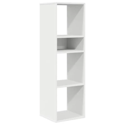 Abbildung von vidaXL Bücherregal Weiß 34x31x112 cm Holzwerkstoff, Lagerschrank, Lagerregal, Aufbewahrungsregal, Bücherregal, Würfel Standregal