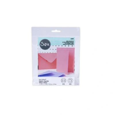 Abbildung von Sizzix Surfacez Karte &amp; Umschlag Pack, A6, Primel, 10 Stück, 664824, Einheitsgröße