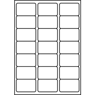 Abbildung von SmithPackaging Selbstklebende Adress Etiketten, A4, 21 Etiketten pro Blatt, 100 63,5 x 38,1 mm, 2100
