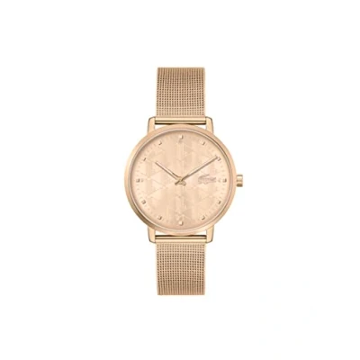 Abbildung von Lacoste Analog Quarzuhr für Damen Kollektion Crocorigin mit Mesh Edelstahlarmband