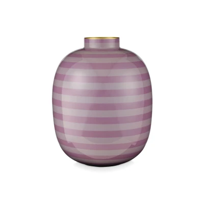 Abbildung von PIP STUDIO Home Deco Stripes Metal Vase lila 32cm