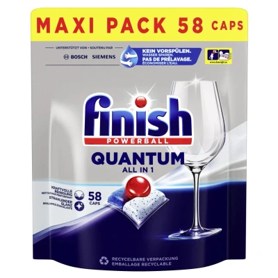 Abbildung von Calgonit finish Spülmaschinentabs POWERBALL QUANTUM ALL IN 1 58 St.
