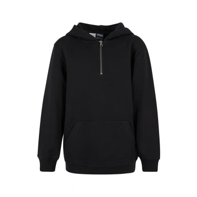 Abbildung von Urban Classics BOXY ZIP Hoody Kapuzenpullover für Kinder, Größe: 134/140, Black