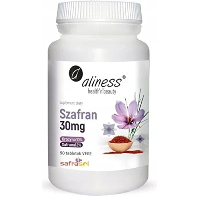 Abbildung von Aliness Safran 30mg, Stimmung, Gefühle, Libido, Nahrungsergänzungsmittel mit Pflanzenextrakten, 90 tabletten