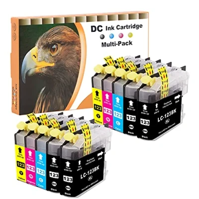 Abbildung von D&amp;C 10er Set Druckerpatronen Kompatibel für Brother LC 123 LC123 XL MFC J6520DW J6720DW J6920DW J870DW DCP J132W J152W J172W J4110DW J552DW J752DW J245 J4410DW