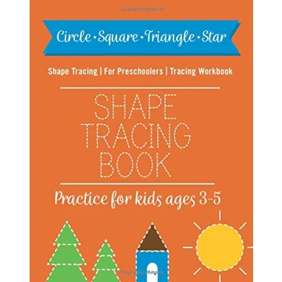 Abbildung von Shape Tracing: Tracing Book For Preschoolers, Practice Kids, Ages 3 5, Workbook, Circle Square Triangle Star