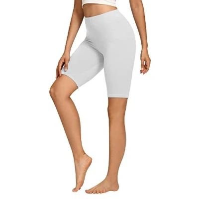 Abbildung von Libella Radlerhose Damen Kurze Leggings Baumwolle High Waist Shorts Blickdicht Sommer Sportshorts Weiß 4165 M