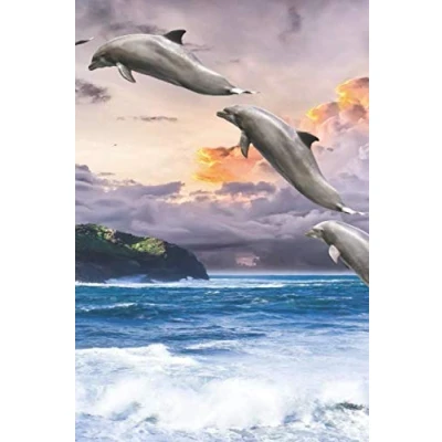 Abbildung von Krafttier Delphin Notizbuch: Notizbuch / Tagebuch mit Motiv
