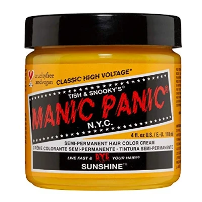 Abbildung von Manic Panic Sunshine Classic Creme, Vegan, Cruelty Free, Yellow Semi Permanent Hair Dye 118ml