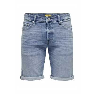 Abbildung von Only &amp; Sons Jeans Shorts, Herren, Größe: Small, Medium blue denim