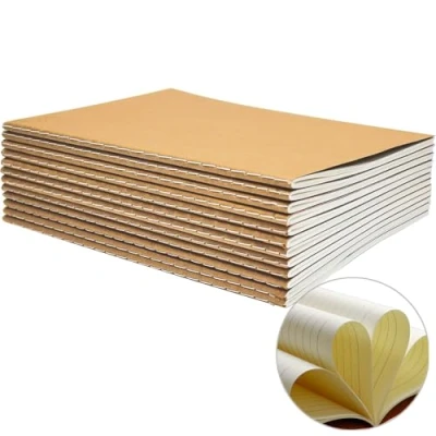 Abbildung von YBCPACK 12er Set Notizbücher A5 Liniert [21x14cm] Kraftpapier, 60 Seiten pro Notizheft, Notizblock für Schule &amp; Büro