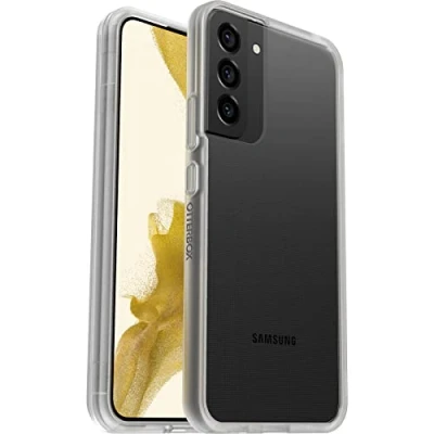 Abbildung von OtterBox Sleek Hülle für Samsung Galaxy S22+, stoßfest, sturzsicher, ultraschlank, schützende Hülle, Getestet nach Militärstandard, Transparent, Keine Einzelhandelsverpackung