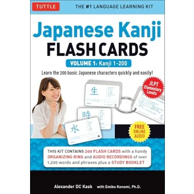 Abbildung von Japanese Kanji Flash Cards Kit Volume 1: 1 200: Jlpt Beginning Level: Learn 200 Characters Including Native Speaker Audio, Sample Sentences &amp; Compound Words