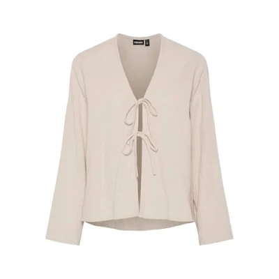 Abbildung von Pieces Pcsastina Binding Bluse, Damen, Größe: XS, Silver gray