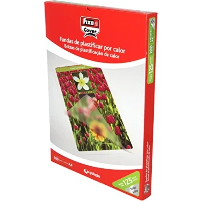 Abbildung von Fixo 1021100 Box von 100 Laminierhüllen A4, glanz, 216 x 303 mm, 125 my