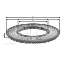 Abbildung von Luftfilter MAHLE ORIGINAL LX 91