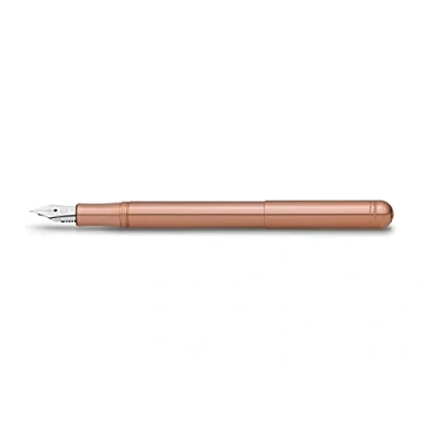 Abbildung von Kaweco LILIPUT Füllhalter Kupfer I Exklusiver Füllfederhalter für Tintenpatronen inklusive Retro Metallbox Füller 12,5 cm Federbreite: BB (Extra Breit)