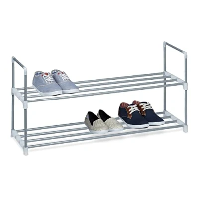 Abbildung von relaxdays Schuhregal Metall silber, 2