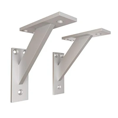 Abbildung von sossai® Wandregalhalter 2er Set FSHR Design Regalträger in Silber, 2 tlg.