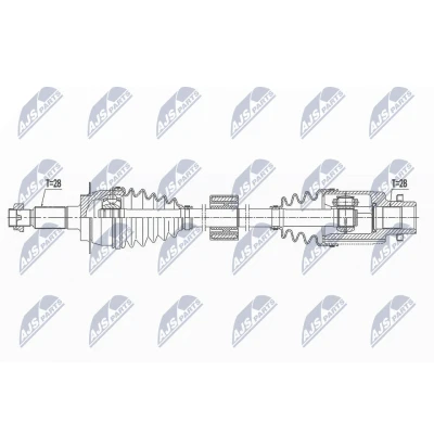 Abbildung von NTY NPW SU 035 Antriebswelle Vorderachse rechts 707 73 SUZUKI: SX4 II S Cross