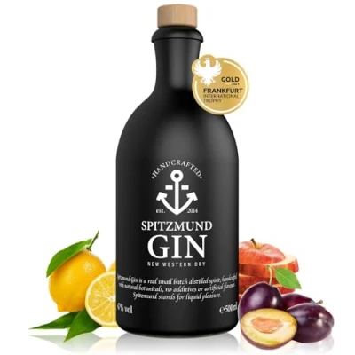 Abbildung von Spitzmund Anker Gin 47% vol Handcrafted Premium aus Deutschland Wacholder, Pflaume, Apfel, Zitrus Perfekt mit Tonic Water Ideal für &amp; Cocktails (0,5l / 500ml)
