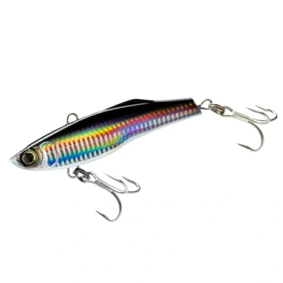 Abbildung von Yo Zuri R1303 CHBL High Speed Vibe, Farbe, holografisches Schwarz, 130 mm
