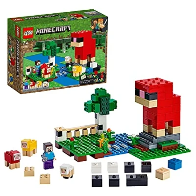 Abbildung von LEGO® Spielbausteine Minecraft Die Schaffarm 21153 NEU! Teile 260x, (Bausteine, 260 St., Kreativ Set), Made in Europe
