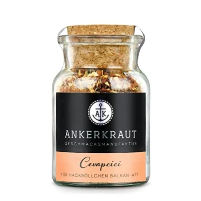 Abbildung von Ankerkraut Cevapcici Gewürz, Balkan Klassiker Einfach Kochen in Lecker Premium Qualität, 90 g im Korkenglas