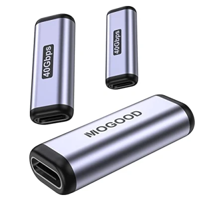 Abbildung von MOGOOD USB C Kupplung 3.1 Adapter Buchse auf 40 GBps, 100 W PD für Typ Kabel Thunderbolt 3 kompatibler Verlängerungsstecker MacBook, Laptop,Telefon