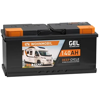 Abbildung von EXAKT Gel Batterie 12V 140Ah Wohnmobil Solarbatterie Versorgung Gelbatterie Akku ersetzt 120Ah 130Ah