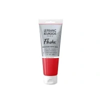 Abbildung von Lefranc Bourgeois 300573 Flashe Acrylfarbe &amp; Vinylfarbe, hochpigmentiert, elastisch, lichtecht, alterungsbeständig, matt, für den Innen Außenbereich, 80ml Tube Orientrot