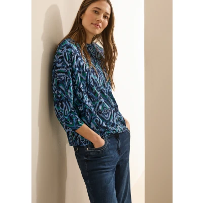 Abbildung von Cecil Langarmshirt, Damen, Größe: Small, Blau