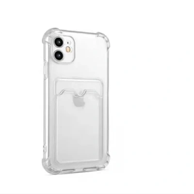 Abbildung von INF Hülle für iPhone 11 Handyhülle mit Kartenhalter Stoßfestigkeit TPU transparent