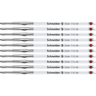 Abbildung von Schneider 171002 Slider 710 Kugelschreibermine (ViscoGlide Technologie, Strichbreite XB) 10 Stück rot
