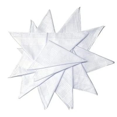 Abbildung von DuDu N Girlie 100 Prozent Baumwolle Satin Bordüre Taschentücher Blatt, 12 teilig