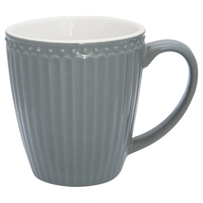 Abbildung von Greengate Alice Becher mit Henkel stone grey 0,4 l