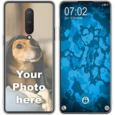Abbildung von PhoneNatic Case kompatibel mit OnePlus 8 Personalisierte Handyhülle clear zum selbst gestalten eigenem Foto