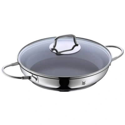 Abbildung von WMF Schmorpfanne &quot;Devil&quot;, Edelstahl 18/10, (Set, 2 tlg.), induktionsgeeignet, Servierpfanne mit Glasdeckel, Ø 26 cm