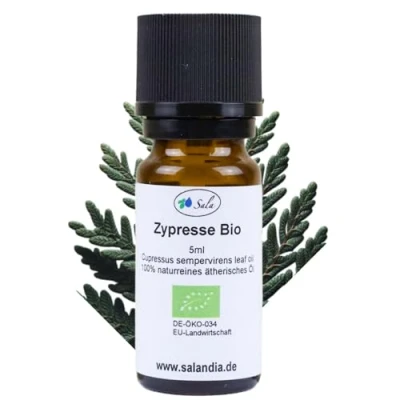 Abbildung von Sala Zypressenöl Aroma ätherisches Öl naturrein BIO kbA zum Verzehr 5 ml