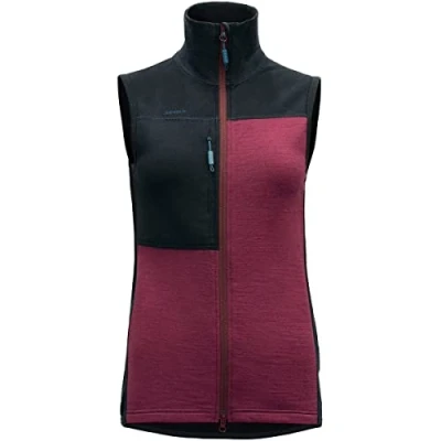Abbildung von Devold Damen Nibba Merino Vest Weste, Ink/Beetroot, XS