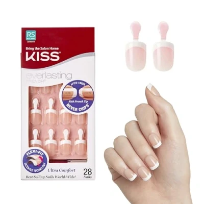 Abbildung von KISS Everlasting French selbstklebende Fingernägel Endless, 1 Set