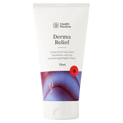 Abbildung von Health Routine Derma Relief — Feuchtigkeitscreme und körperlotion für sehr trockene von Juckreiz geplagter Haut, mit Vitamin B3, Panthenol Sheabutter effektive Hautpflege