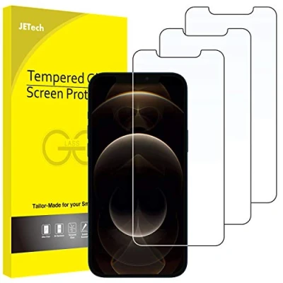 Abbildung von JETech Schutzfolie für iPhone 12 Pro Max 6,7 Zoll, Panzer Schutz Gehärtetem Glas, 3 Stück