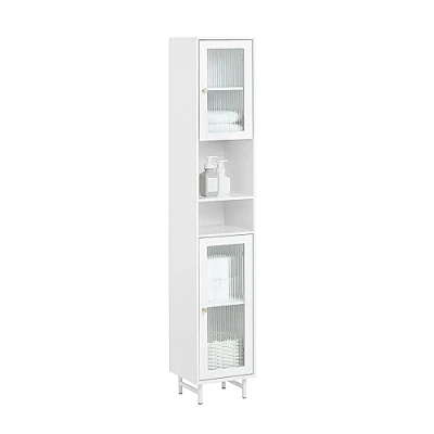 Abbildung von SoBuy Hochschrank BZR118 Badschrank schmal Badregal Badezimmerschrank Badezimmermöbel