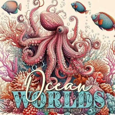 Abbildung von Ozean Welten Malbuch für Erwachsene: Erwachsene Unterwasser Graustufen Meerestiere Meer: Ocean ... Book Adults zentangle Coloring