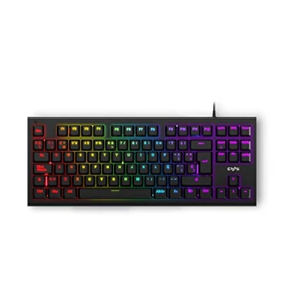 Abbildung von Energy Sistem Gaming Tastatur ESG K6 Mechanik (USB Tastatur, LED Regenbogen Effekt Lichter, TKL Mechanical Keyboard)